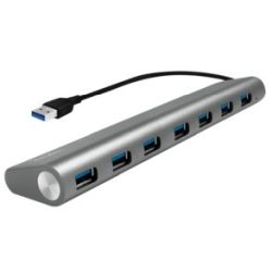 LogiLink USB 3.0 HUB 7-port, Aluminium grau (UA0308)