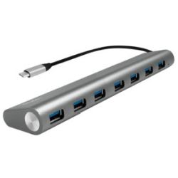 LogiLink USB 3.1 HUB 7-port Type-C Aluminium grau (UA0310)
