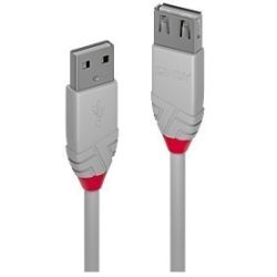 2m USB 2.0 Typ A Verlängerungskabel, Anthra Line (36713)