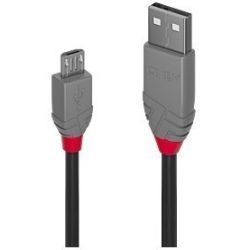 2m USB 2.0 Typ A an Micro-B Kabel, Anthra Line (36733)
