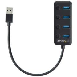 STARTECH.COM 4 Port USB3.0 Hub - 4xUSB-A mit individuellen (HB30A4AIB)