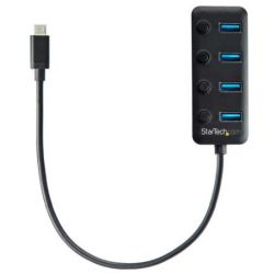 STARTECH.COM 4 Port USB-C Hub - 4xUSB-A mit individuellen  (HB30C4AIB)