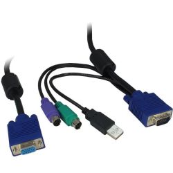 Inter-Tech IPC 19 KVM-Kabel VGA/PS2/USB, 3 m Länge (88887250)