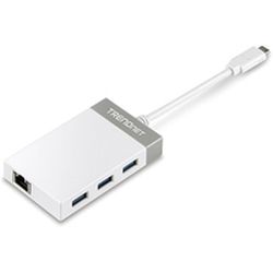TRENDnet Hub USB-C zu Gigabit Ethernet und 3x USB 3.0 (TUC-ETGH3)