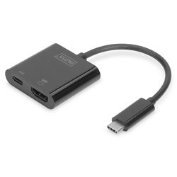 DIGITUS Adapter USB3.0/C -> HDMI + USB/C   4K        schwar (DA-70856)