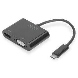 DIGITUS Adapter USB3.0/C -> HDMI + VGA     4K        schwar (DA-70858)