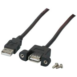 USB2.0 Verlängerung A-A,St.-Einbaubuchse,1,0m,sw,Classi (K5291SW.1V2)