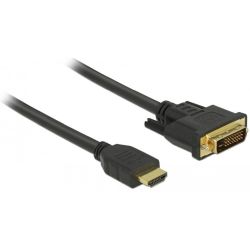 DELOCK Kabel HDMI > DVI 24+1 bidirektional  5.00m schwarz (85656)