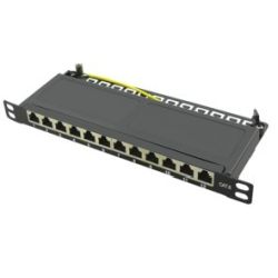 LogiLink 10 Cat.6  Patchpanel, 12-Port, schwarz, 0,5 HE (NP0069)