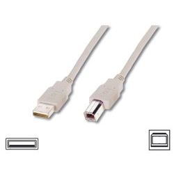 USB-Kabel 1.8m, Stecker A - Stecker B, grau (AK-300102-018-E)