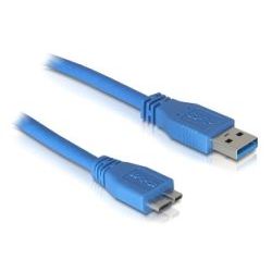 Delock USB 3.0 Kabel A/Micro-B (Stecker/Stecker) 3m blau (82533)