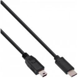 INLINE USB 2.0 Kabel Typ C an Mini-B 5pol. Stecker Stecker sch (35752)