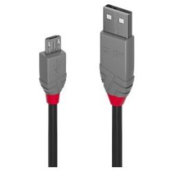 0.2m USB 2.0 Typ A an Micro-B Kabel, Anthra Line (36730)