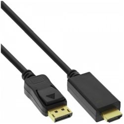 INLINE DisplayPort zu HDMI Konverter Kabel 4K/60Hz schwarz 3m (17183I)