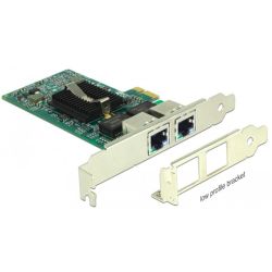 PCIe x1 Gigabit LAN 2x RJ45 +Low Profile (89944)