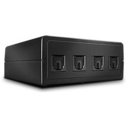 Automatischer optischer 4 Port Audio Switch schwarz (70437)