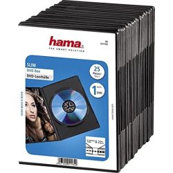 Hama Slim DVD-Leerhülle schwarz 25er-Pack (51182)