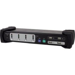 Dual-Monitor 4-Port KVM Switch schwarz (331544)