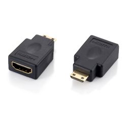 Adapter Mini-HDMI Stecker zu HDMI Buchse schwarz (118914)