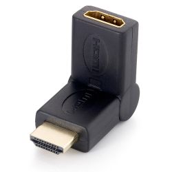 Equip Adapter HDMI > HDMI 180Â° knickbar S/B schwarz Polybe (118911)