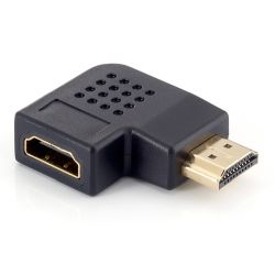 Equip Adapter HDMI > HDMI 90Â° flach gewinkelt  S/B schwarz (118910)