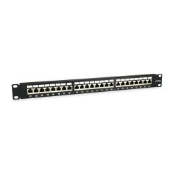 Equip Patchpanel 24x RJ45 Cat6A  19 1HE schwarz (326625)