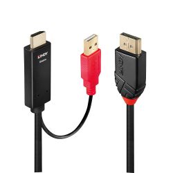 Kabel HDMI-A Stecker zu DisplayPort Stecker 1m schwarz (41425)