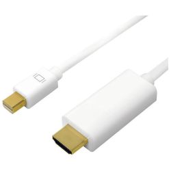 Kabel Mini DisplayPort 1.2 Stecker zu HDMI-A Stecker 3m weiß (CV0124)