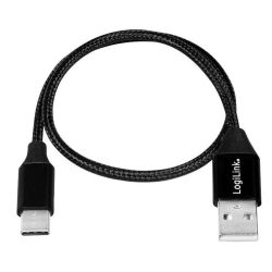 USB 2.0 Kabel USB-A Stecker zu USB-C Stecker 0.3m schwarz (CU0139)