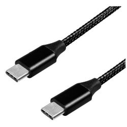 USB 2.0 Kabel USB-C Stecker zu USB-C Stecker 1.0m schwarz (CU0154)