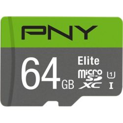 Elite microSDXC 64GB Speicherkarte UHS-I U1 (P-SDUX64U185GW-GE)
