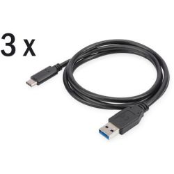 3x USB Type-C Ladekabel (AK-880903-010-S)