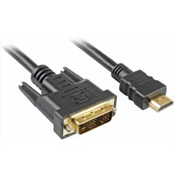 Sharkoon Kabel HDMI  -> DVI-D (18+1) 2m schwarz (4044951009053)