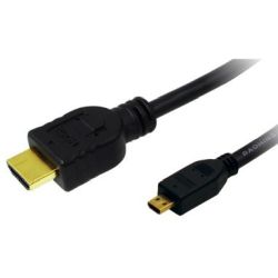 Kabel HDMI-A Stecker auf HDMI Micro-D Stecker 2m schwarz (CH0032)