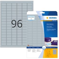 HERMA Etiketten A4 silber 30,5x16,9 mm Folie glänz. 2400 St. (4110)