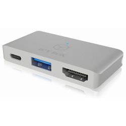 Icy Box IB-DK4030-2C Thunderbolt 3 Dockingstation grau (IB-DK4030-2C)