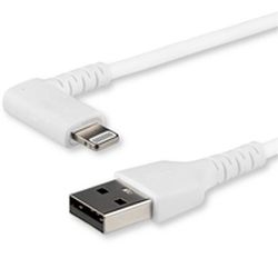 2m abgewinkeltes Lightning- auf USB-Kabel, Weiss (RUSBLTMM2MWR)