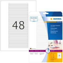 HERMA Etik. für CD-Box A4 weiß 114,3x5,5 mm Papier 1200 St. (5078)