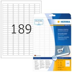 HERMA Etiketten A4 weiß 25,4x10  mm ablösbar Papier 4725 St. (10001)
