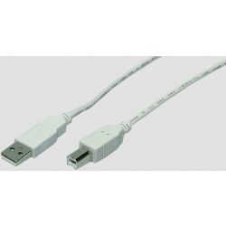 USB-A 2.0 Stecker auf USB-B 2.0 Stecker Kabel 1.8m grau (CU0007)