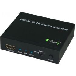 TECHLY HDMI/DVI Audio Inserter Konverter schwarz Erm (IDATA-HDMI-AI4K)