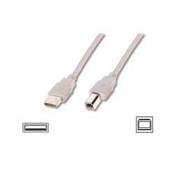 ASSMANN USB2.0 Anschlusskabel 5m USB A zu USB B AWG2 (AK-300105-050-E)