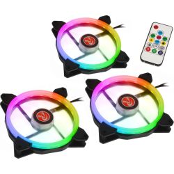 Raijintek Iris 14 Rainbow A-RGB 140mm Lüfter schwarz 3er-Pack (0R40B00115)