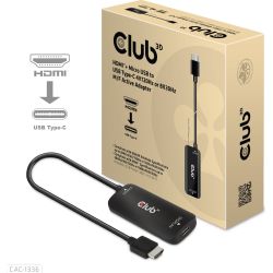 Adapter HDMI 2.1 Stecker zu USB-C Buchse aktiv (CAC-1336)