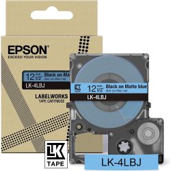 LK-4LBJ Beschriftungsband 12mm schwarz auf blau matt (C53S672080)