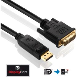 DisplayPort Kabel ST <> DVI-D ST, 1m (PI5200-010)