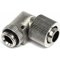 90 Grad Schlauchanschluss G1/4 zu 13/10mm silber vernickelt (62142)