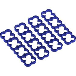 Eiskamm Alu X16 Kabelkamm 4mm blau 4er-Pack (24792)