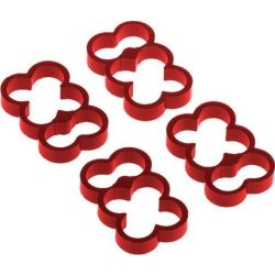 Eiskamm Alu X6 Kabelkamm 4mm rot 4er-Pack (24779)