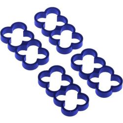 Eiskamm Alu X8 Kabelkamm 4mm blau 4er-Pack (24789)